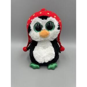 Ty Beanie Boos Freeze Penguin Holiday Christmas Plush In Hat 8” Stuffed Animal